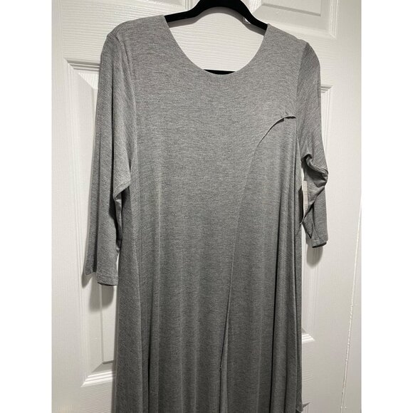 NWT Soft Surroundings Alexandra Gray Layered Dress Size Medium - Picture 3 of 8